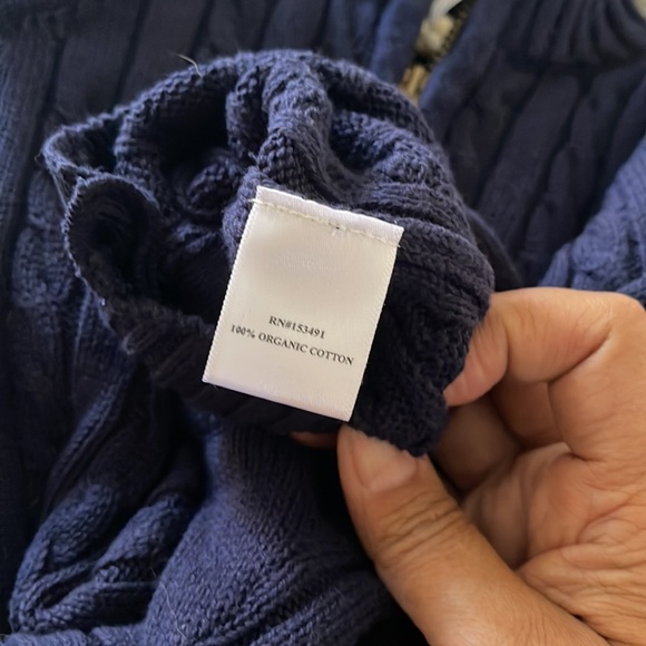 Hope and Henry Navy Sweater Knit Romper Sz 3/6M Organic NEW - Picture 7 of 7